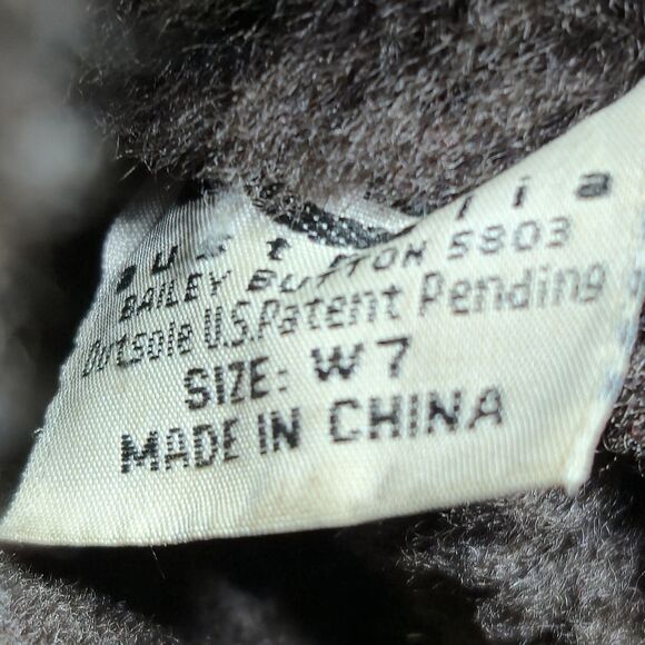 Ugg Bailey Womens Size 7 Brown Leather Sheepskin Button Round Toe Winter Boots - Picture 8 of 12